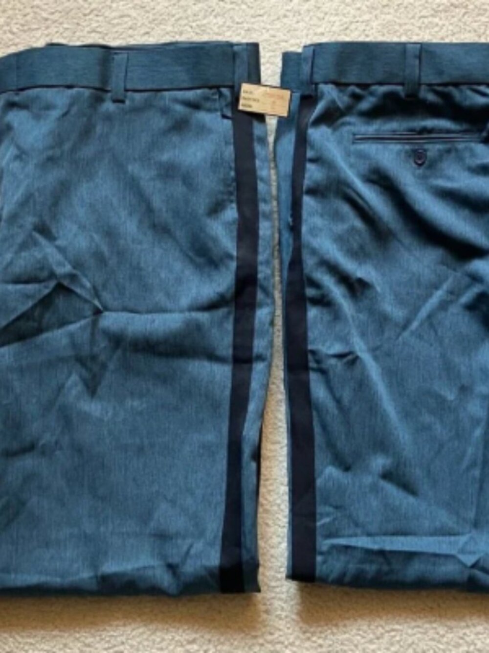 2 PAIRS Brand new French Blue uniform trousers with navy stripe